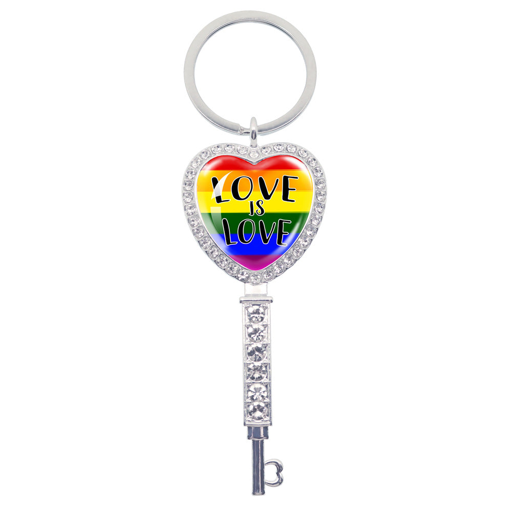 Wholesale LGBT Rainbow Love Metal Keychain