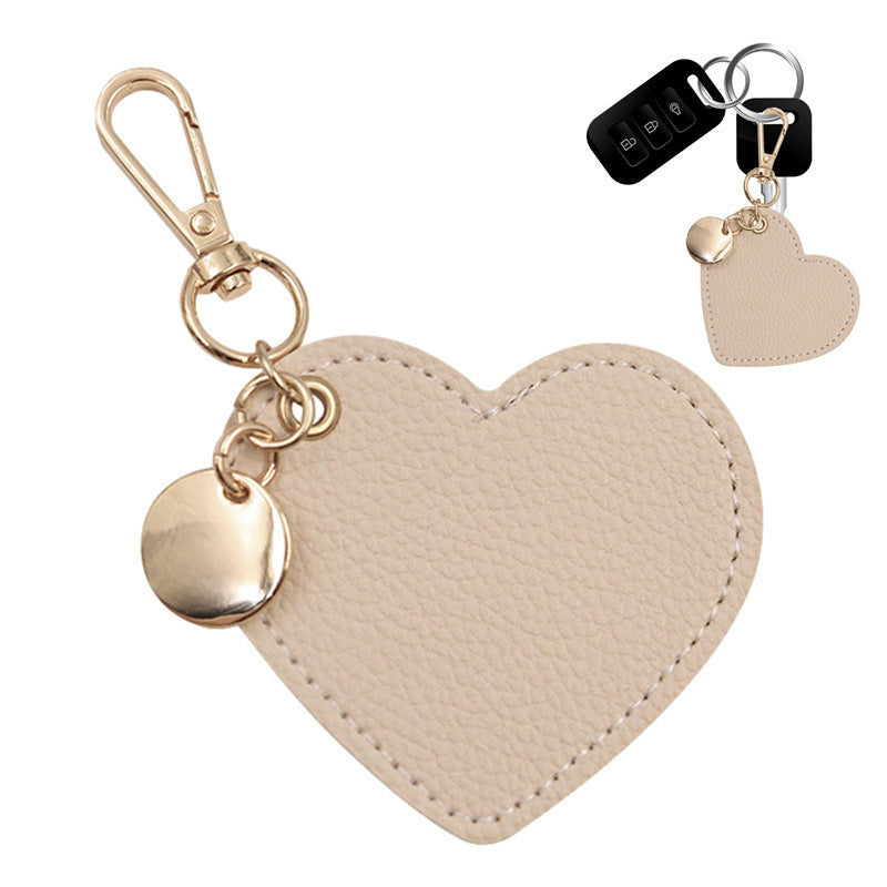 Wholesale Small fresh leather heart-shaped keychain