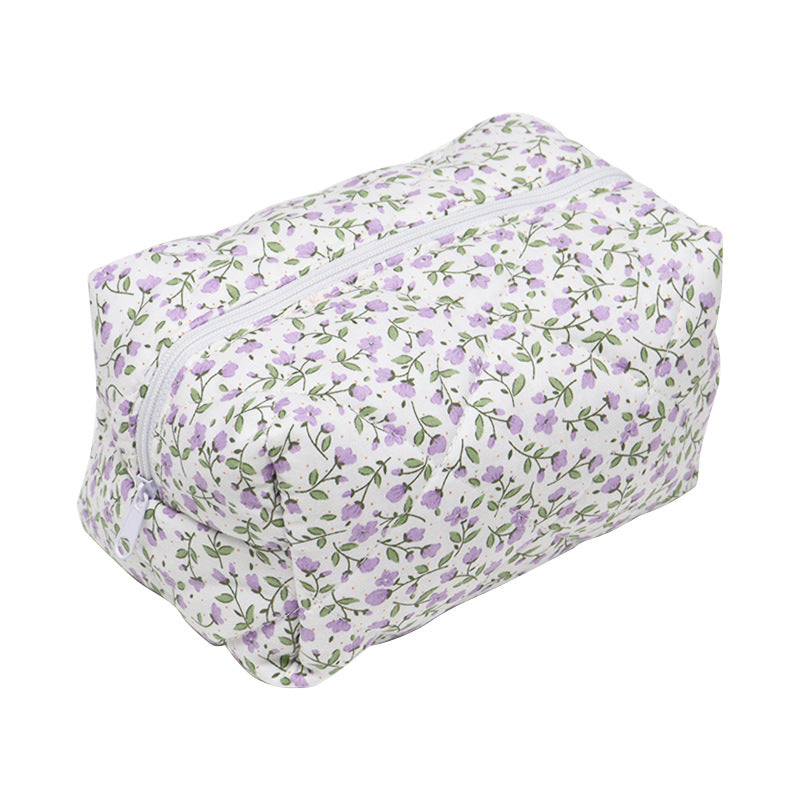 Wholesale Small Fresh Floral Makeup Large Capacity Storage Bag