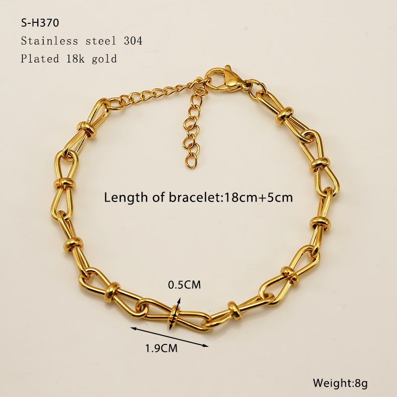 Wholesale Stainless Steel  Electroplated Color-Preserving Bracelet