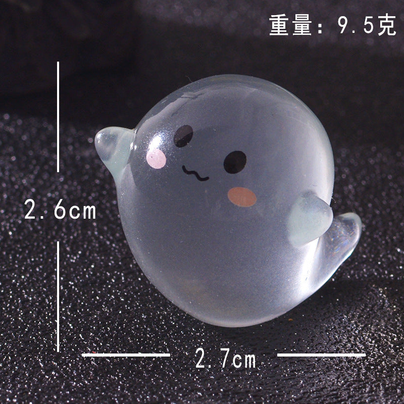 Wholesale  Glowing Ghost Resin Car Decoration - Cute Luminous Micro Landscape Ornament,  Trendy Home Decor Accent,  Birthday Gift