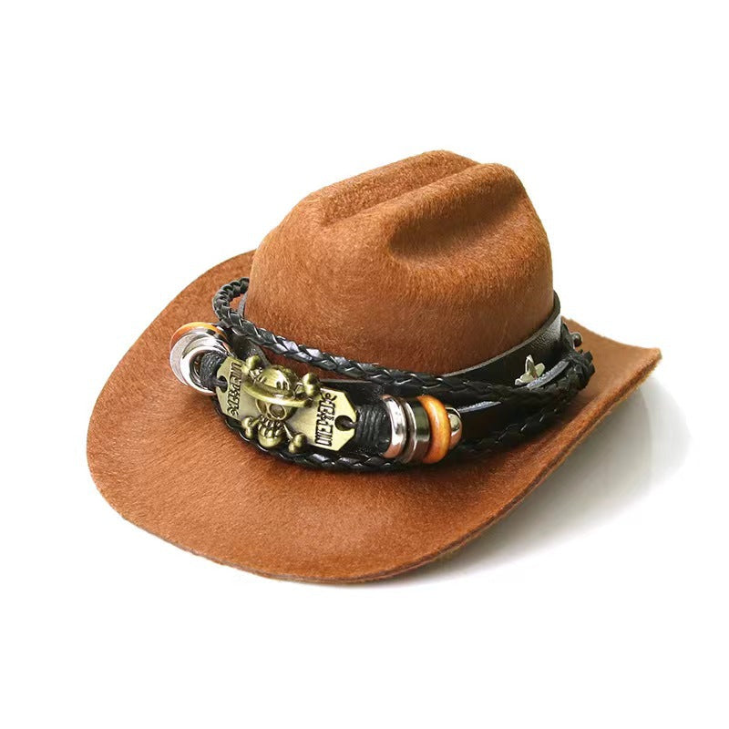 Wholesale Gentleman Cowboy Hat Mini Doll Accessories