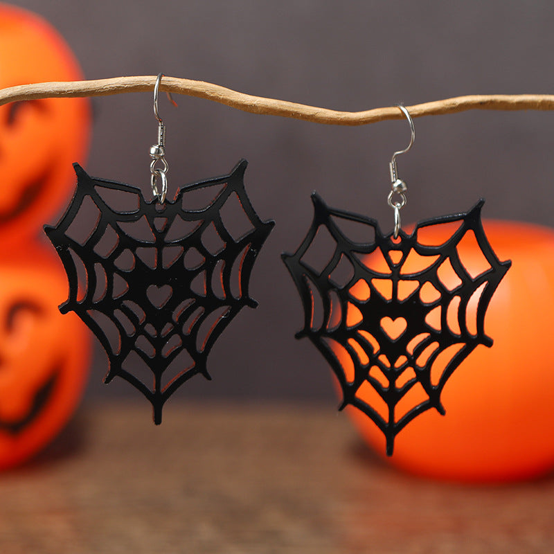 Wholesale  Acrylic Earrings Pumpkin Bat Earrings