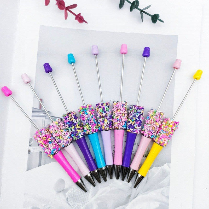 Wholesale DIY colored sugar needle sugar bead pen plastic round bead pen