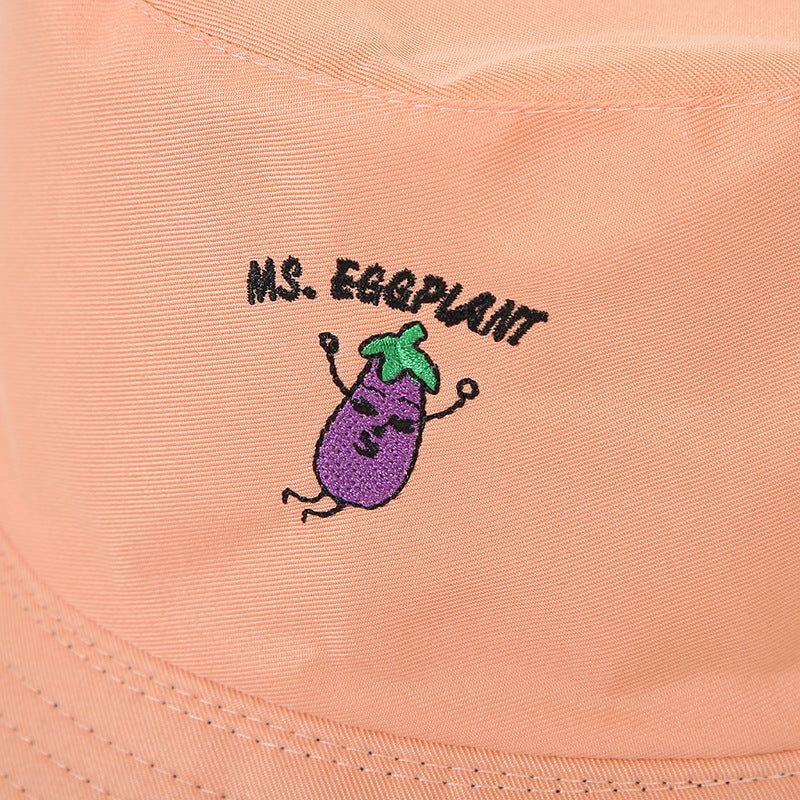 Bordado de verduras al por mayor poliéster Sunshade Bucket Sombrero