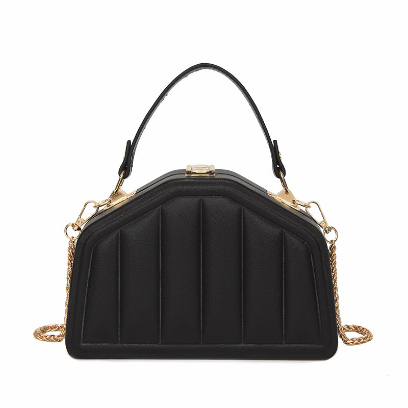 Wholesale Simple Solid Color Chain Bag Shoulder Crossbody Bag Pleated Handbag