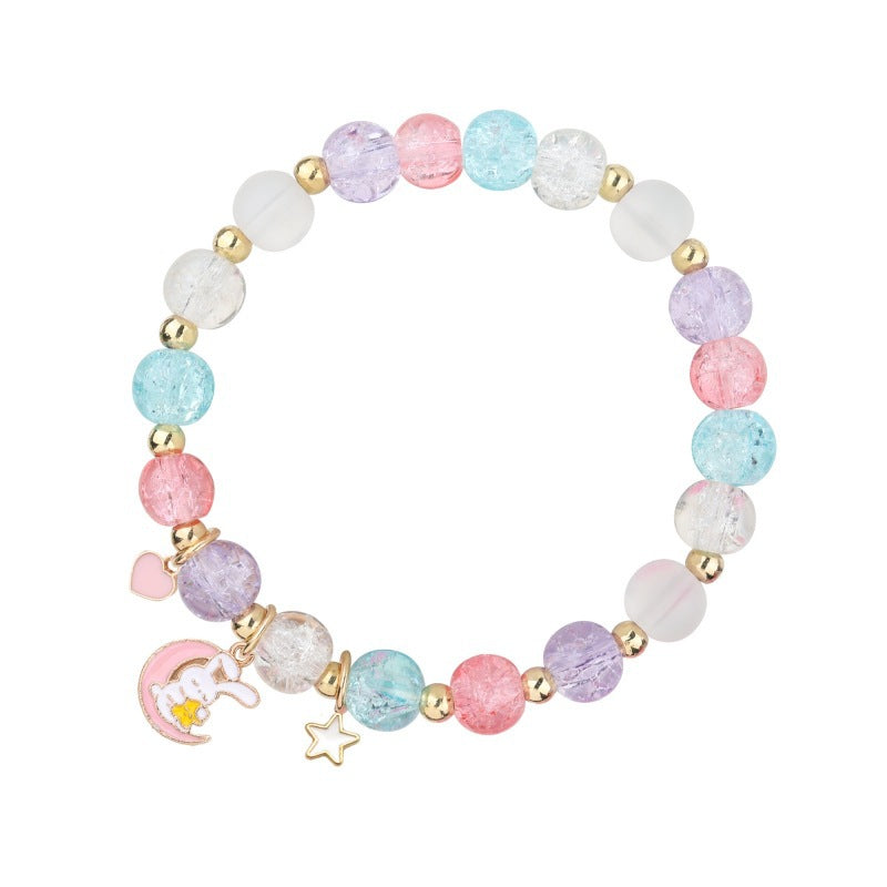 Wholesale Easter Explosion Beads Unicorn Rabbit  Pendant Elastic Bracelet