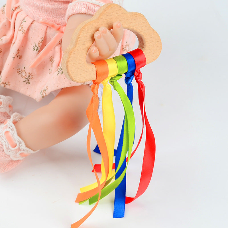 Wholesale Baby Colorful Beech Wood Baby Teether Toys