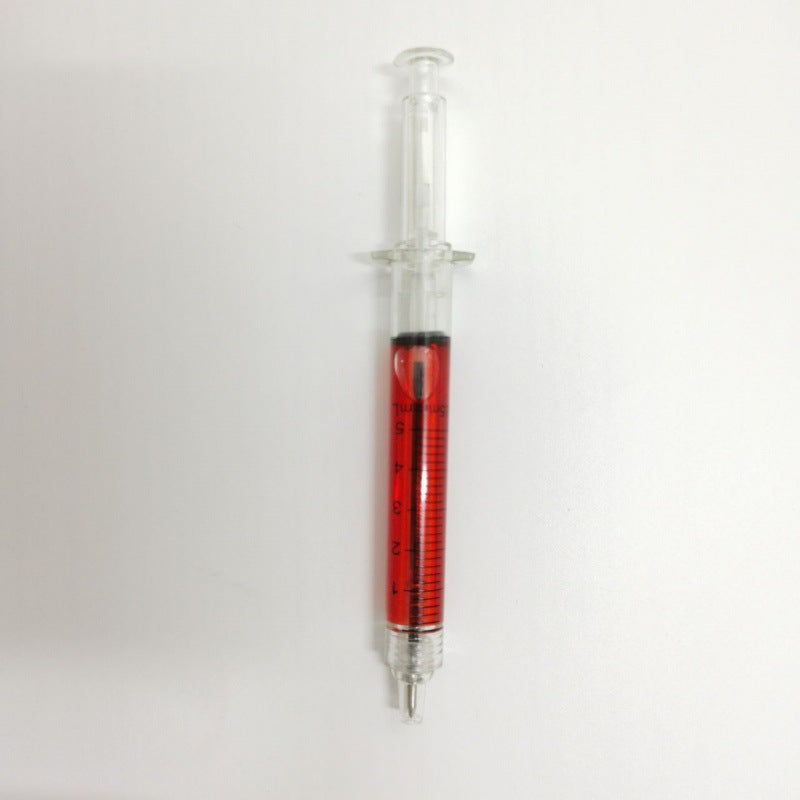 Wholesale Pens Syringe Shape Office Stationery Signature Pen Creative Syringe Type Ballpoint Pen