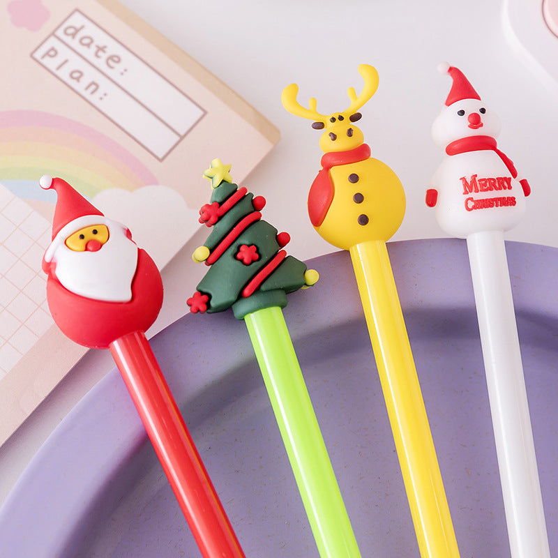Wholesale Christmas Cartoon Plastic Rollerball Pen