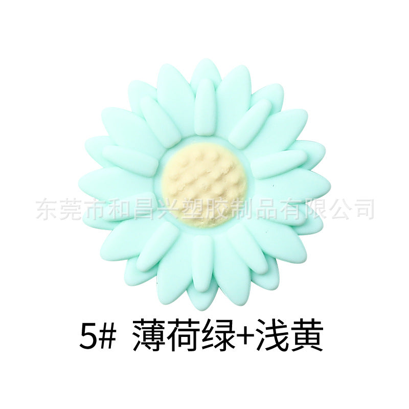 Wholesale  20pcs  Colorful Daisy Silicone Beads