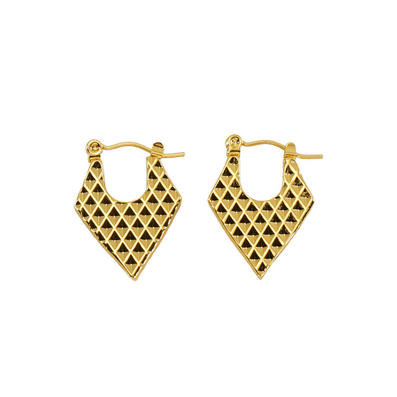 Wholesale Stainless Steel Vintage Türkiye Love Eyes Horn Bag Earrings
