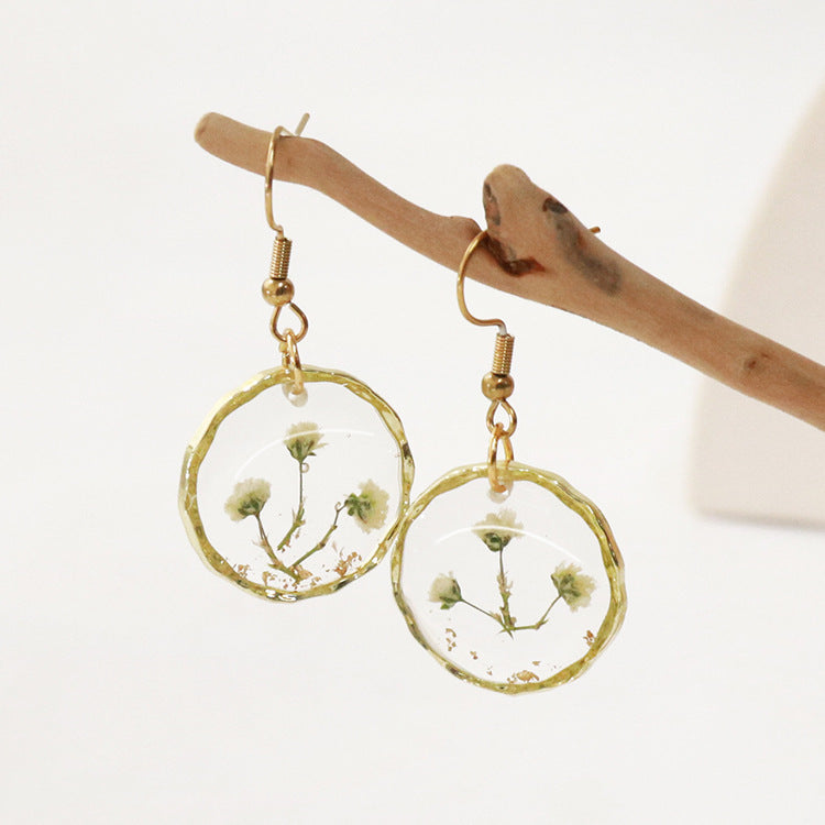 Wholesale 6pcs Monthly Handmade Epoxy Flower Series Earrings