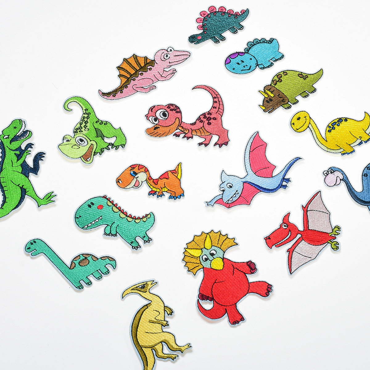 Wholesale Trendy Dinosaur Embroidered Twill Patch T Rex Sew On Applique For Clothing Towels DIY Craft Gift
