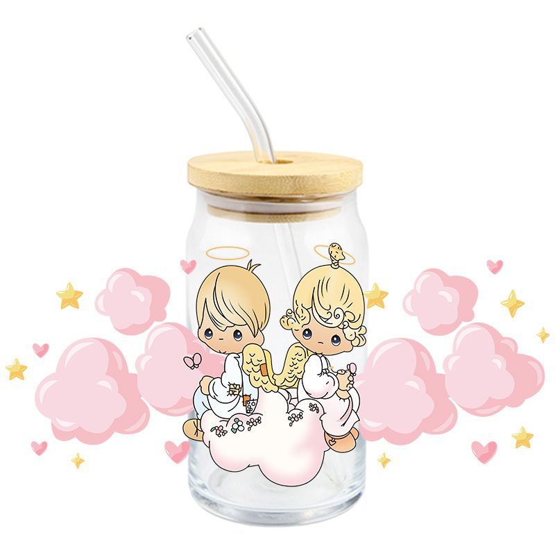 Wholesale 5pcs Cartoon Valentine' s Day  16oz Cup UV DTF Wraps OLY Exclusive