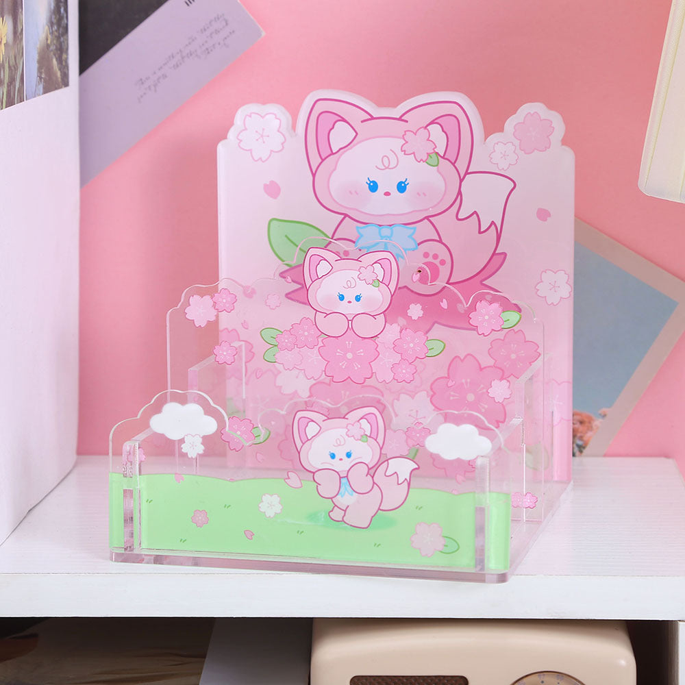 Wholesale  100pcs Creative Cute Cartoon Acrylic Pen Holder