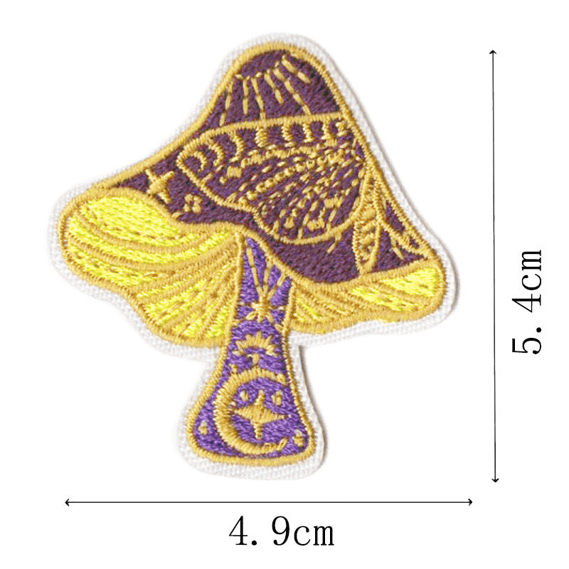 Wholesale Mushroom Embroidery Patches Set Of 14 Iron On DIY Decorative Accent For Clothing Resale