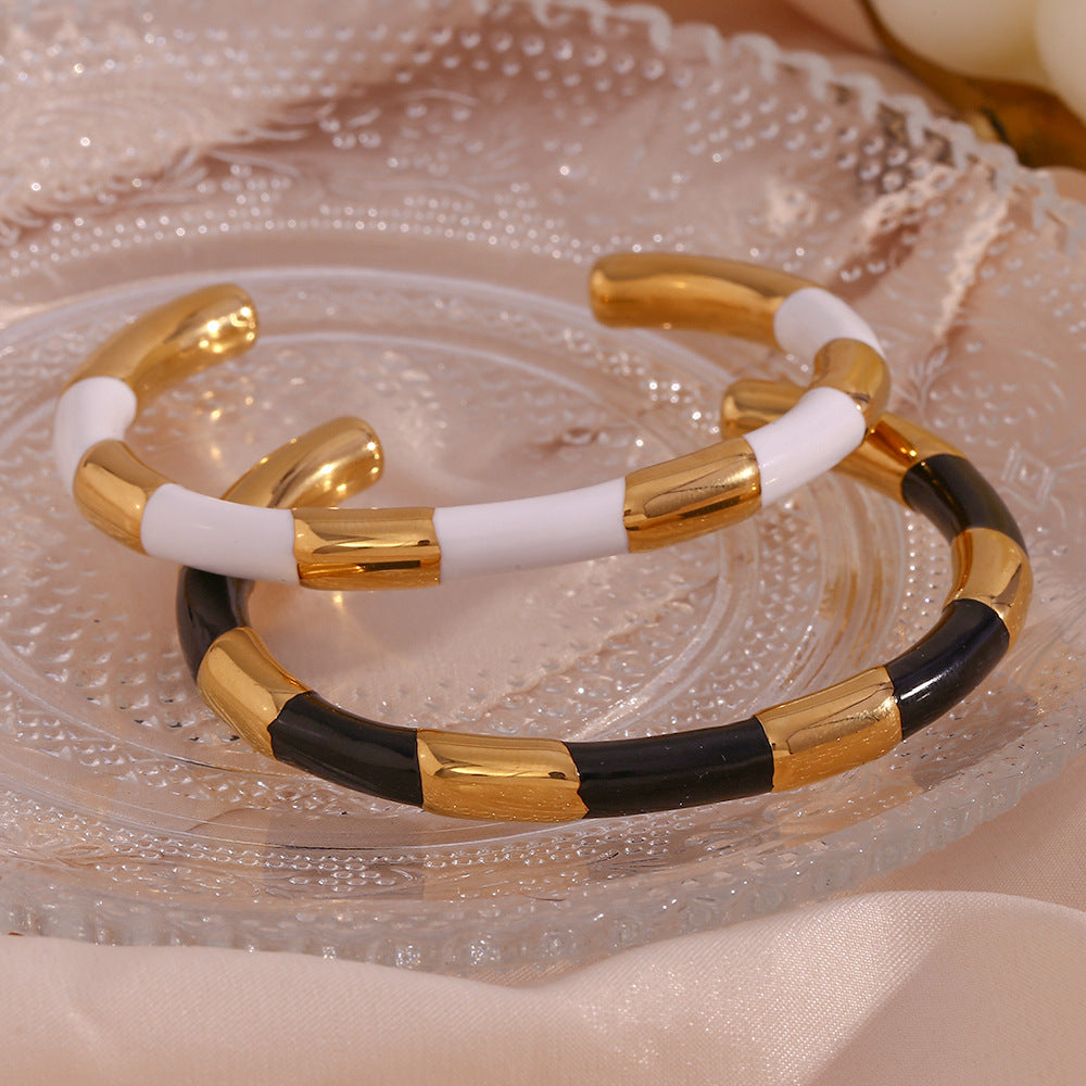 Wholesale Solid Segment Drip Stainless Steel Bracelet