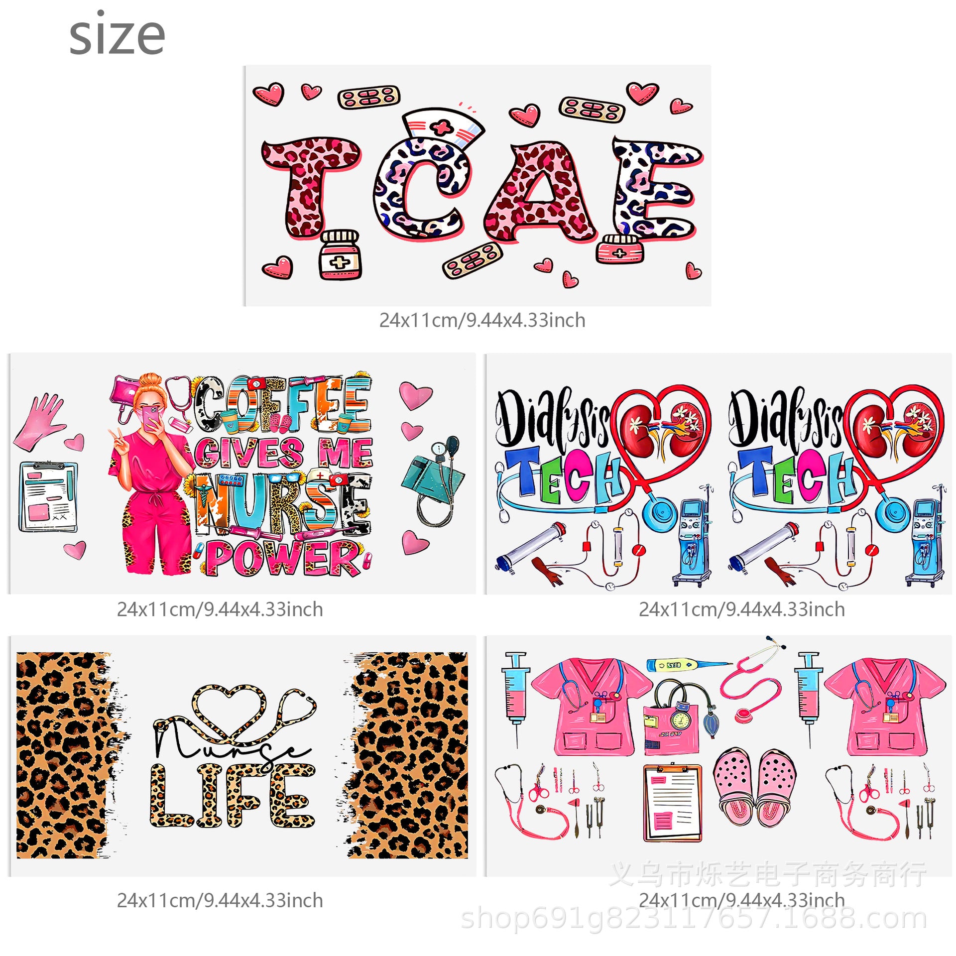 Wholesale Bow Text Love 16oz Cup UV DTF Wraps