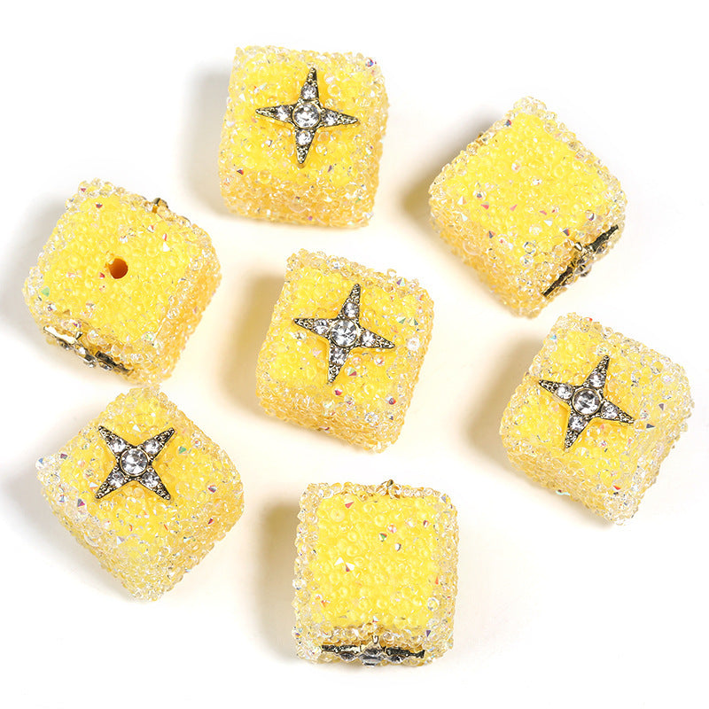 Wholesale  5pcs Colorful soft candy double-sided heart bow Acrylic Beads