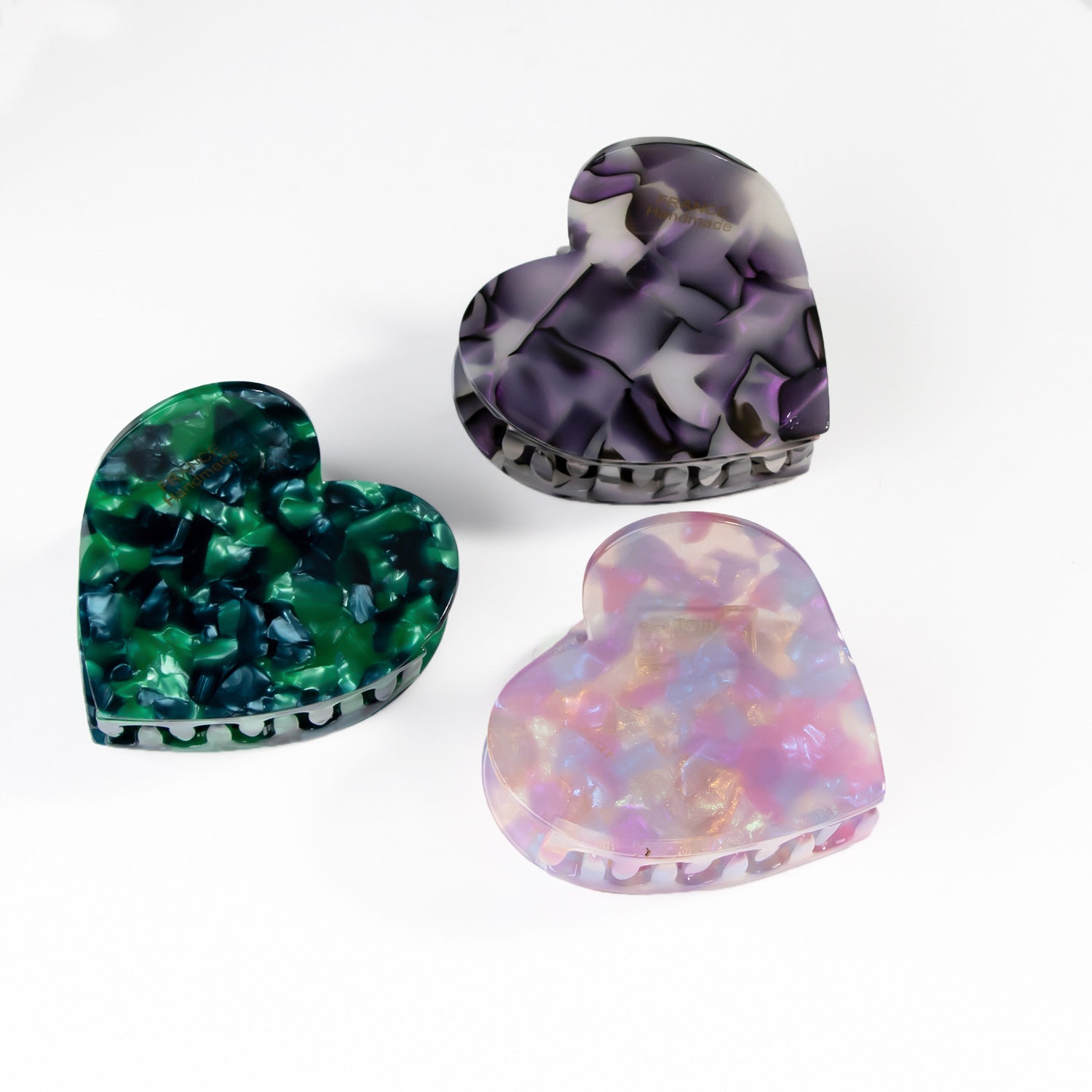 Wholesale Valentine's Day Acetate Heart Shape Hair Clips