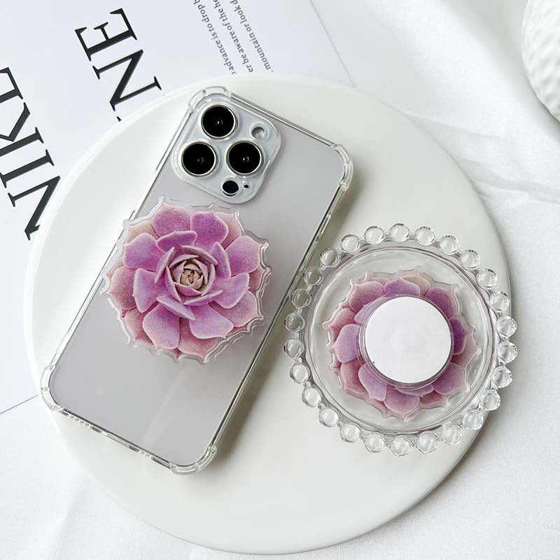 Soporte de teléfono de pegamento de suculentas acrílicas al por mayor