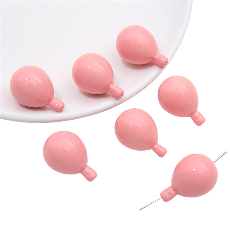 Wholesale Acrylic Solid Color Through Hole Balloon Beads