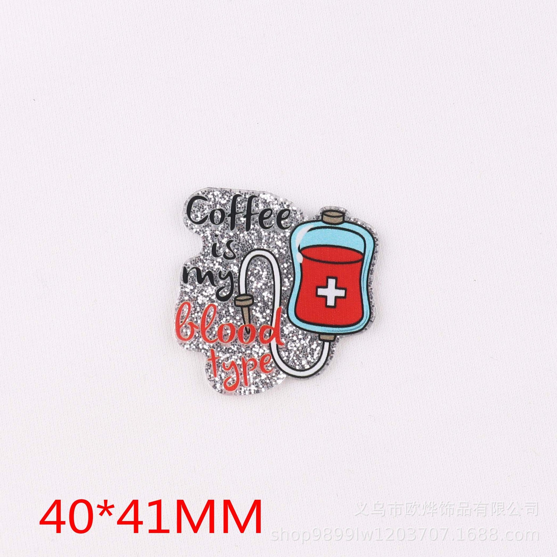 Wholesale 10pcs  medical letter personalized bag jewelry acrylic pin cute DIY