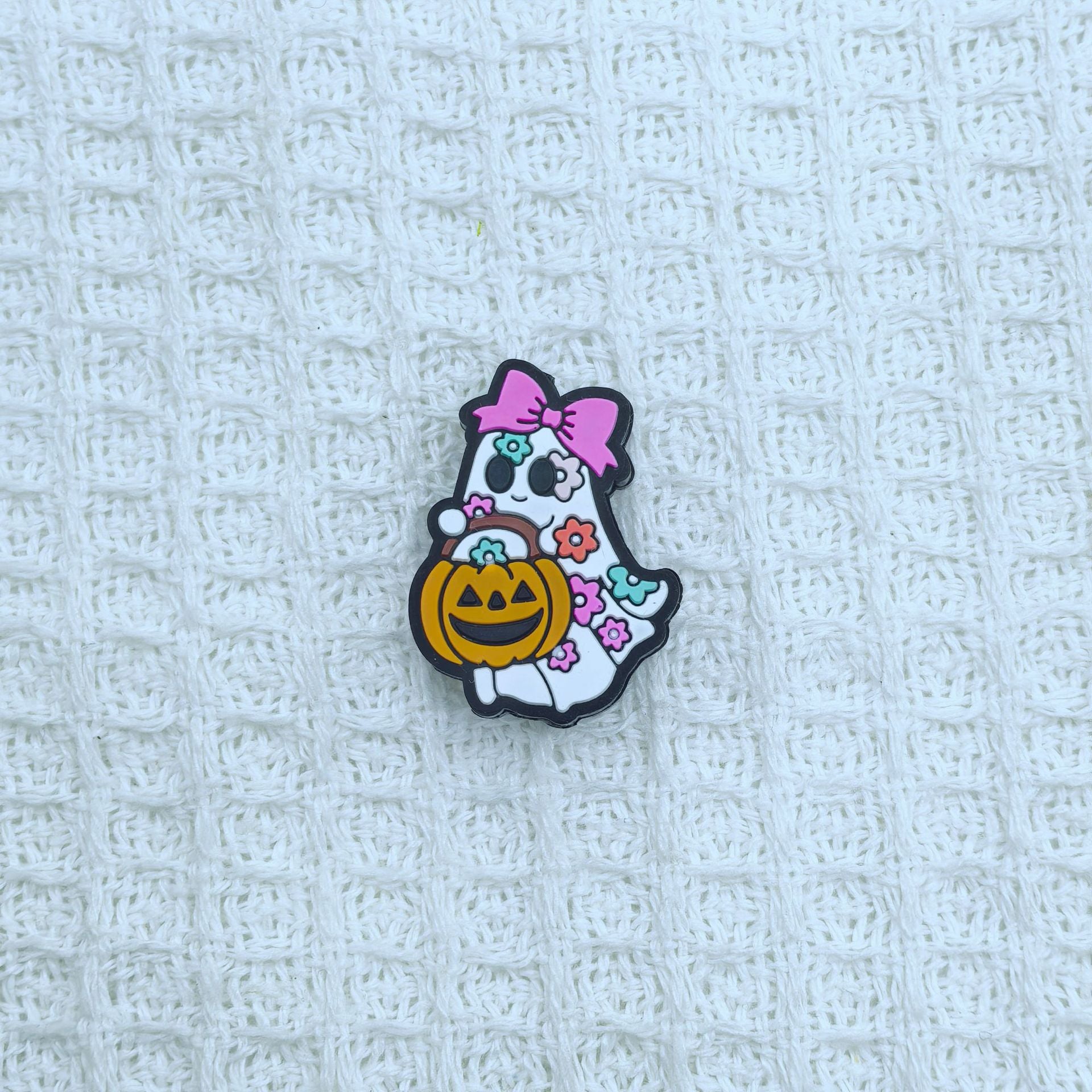 Wholesale 10pcs Pumpkin Flower Ghost Silicone Cartoon Beads Bead