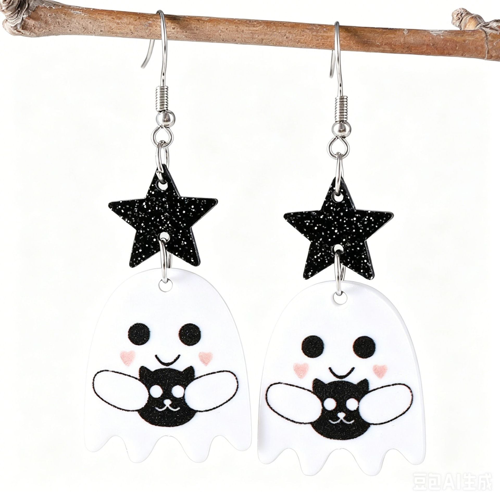 Wholesale  Ghost Pumpkin Acrylic Earrings Fashion Accessory Gift For Boutique Resale