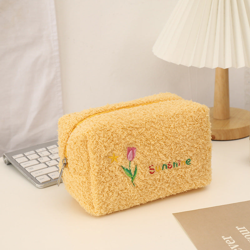 Wholesale Plush Storage Bag Jinxiang Cosmetic Bag Large Capacity Advanced Toiletry Portable Travel Japanese Cosmetic Bag