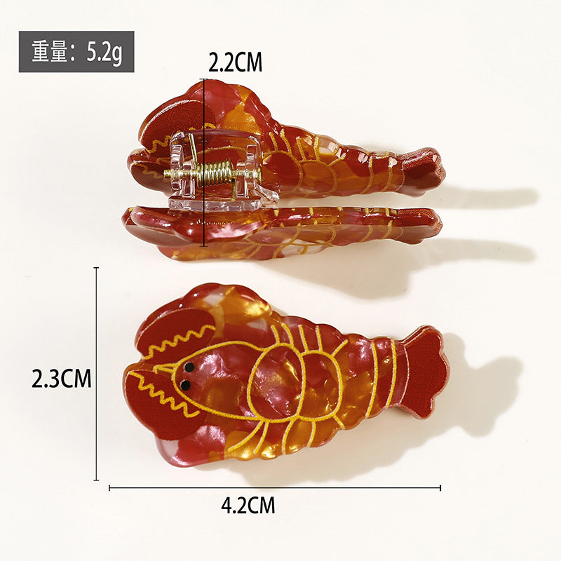 Wholesale Trendy Ocean Animal Hair Claw Clips Shark Whale Octopus Koi Design Large PVC Gripper Everyday Hair Accessory For Boutique Resale