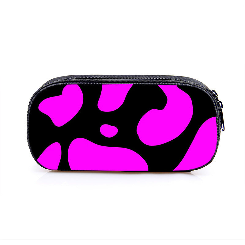 Wholesale Cow Pattern Series Simple Polyester Pencil Case