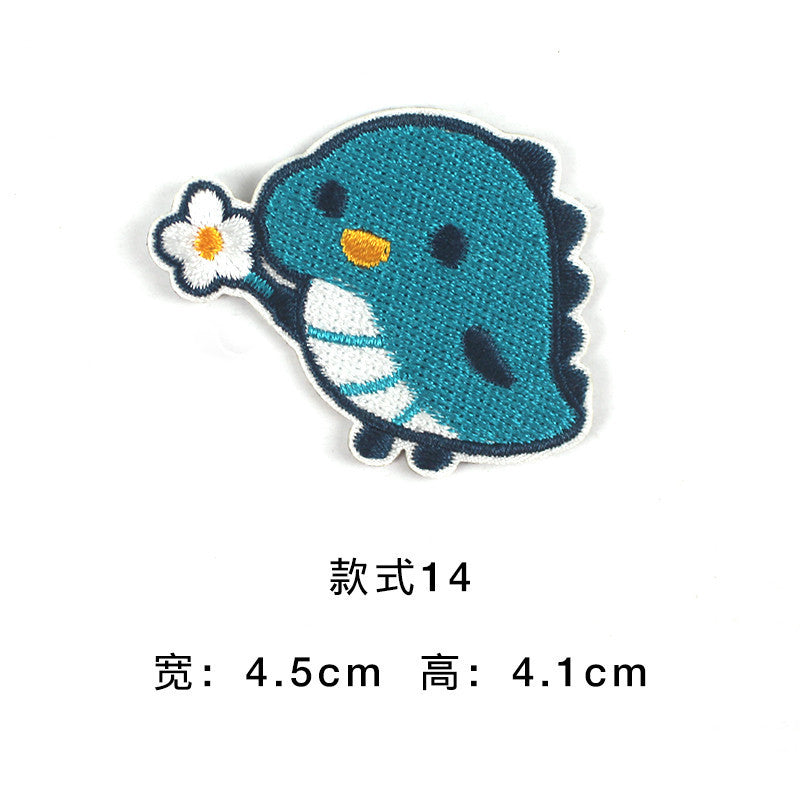 Wholesale Cloth Embroidery Patches Cartoon Animal Designs Self Adhesive Decorative Fashion Accessory For Clothing Towel DIY