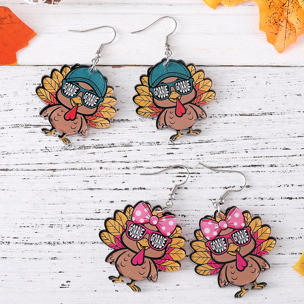 Wholesale Thanksgiving Harvest Festival Sunglasses Turkey Acrylic Earrings