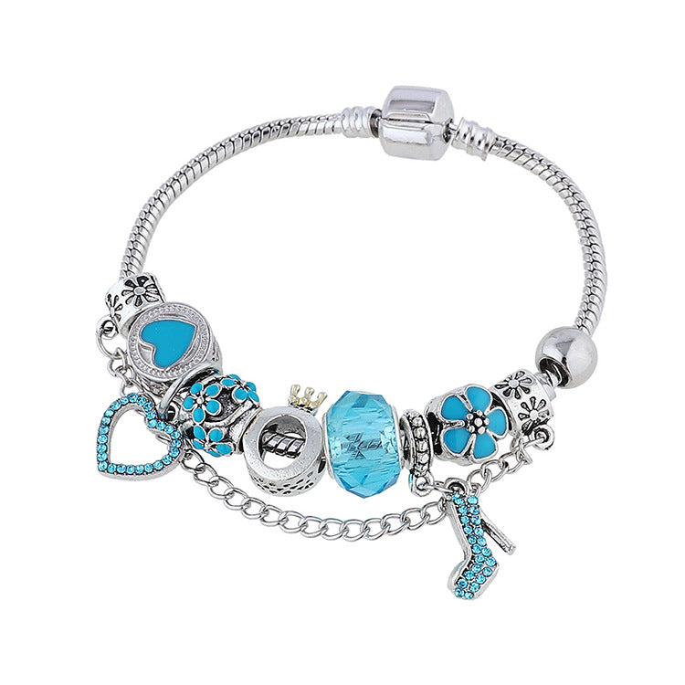 Wholesale Diamond Flower Love High Heels Bracelet