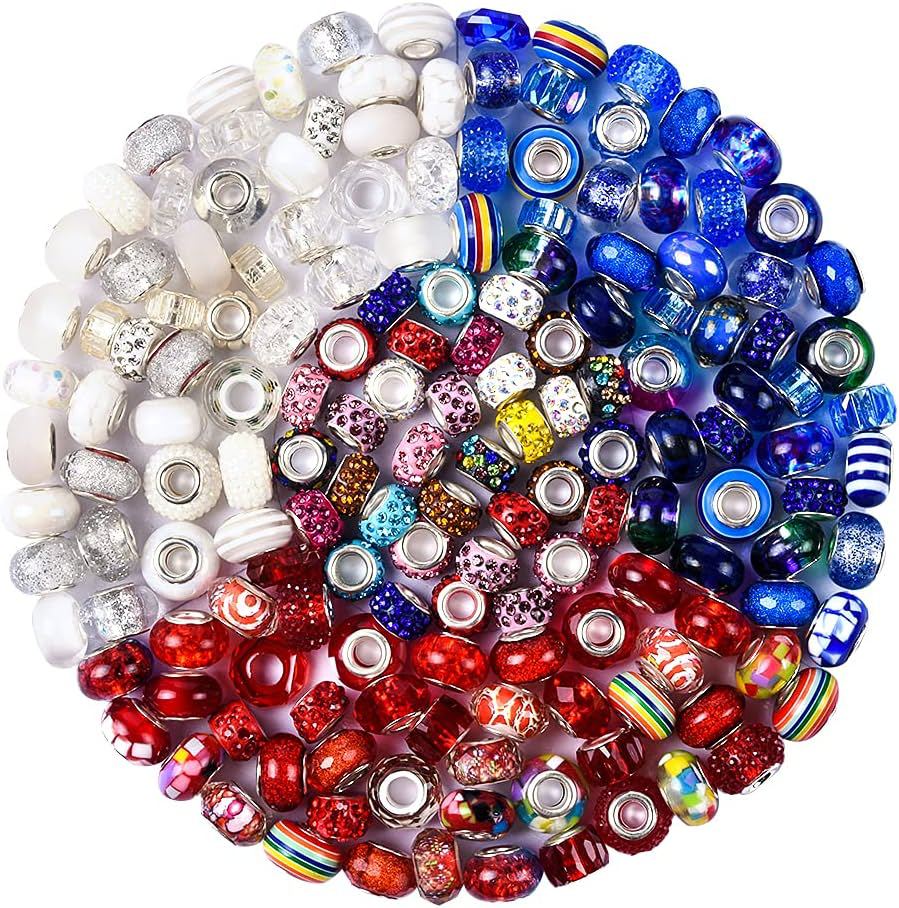 Wholesale 200pcs Resin Color Beads Big Hole Mixed Color Beads