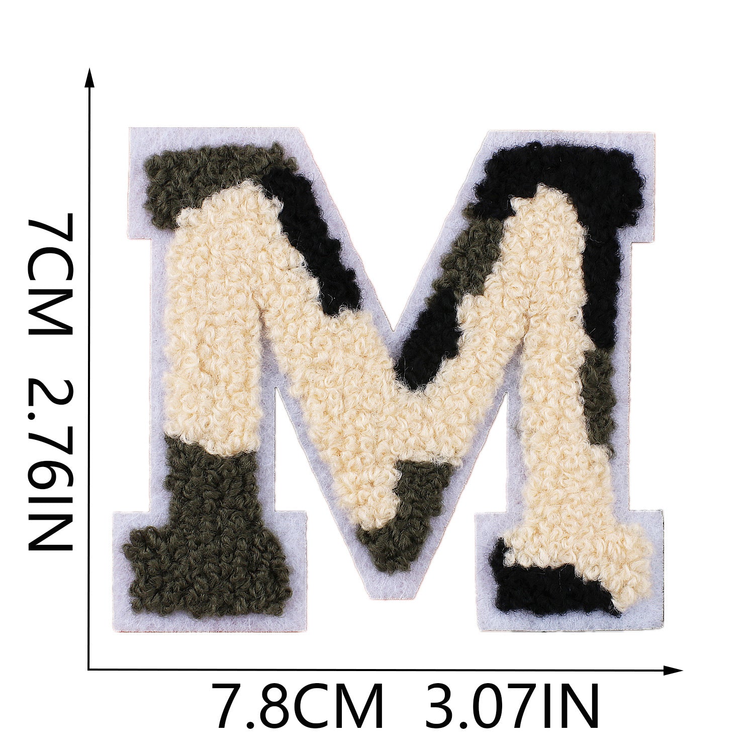 Wholesale Camouflage English letter embroidered towel patch