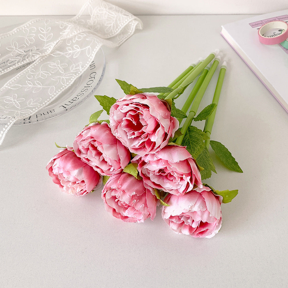 Wholesale Colorful Peony Flower Cute Flower Account  Plastic Pen