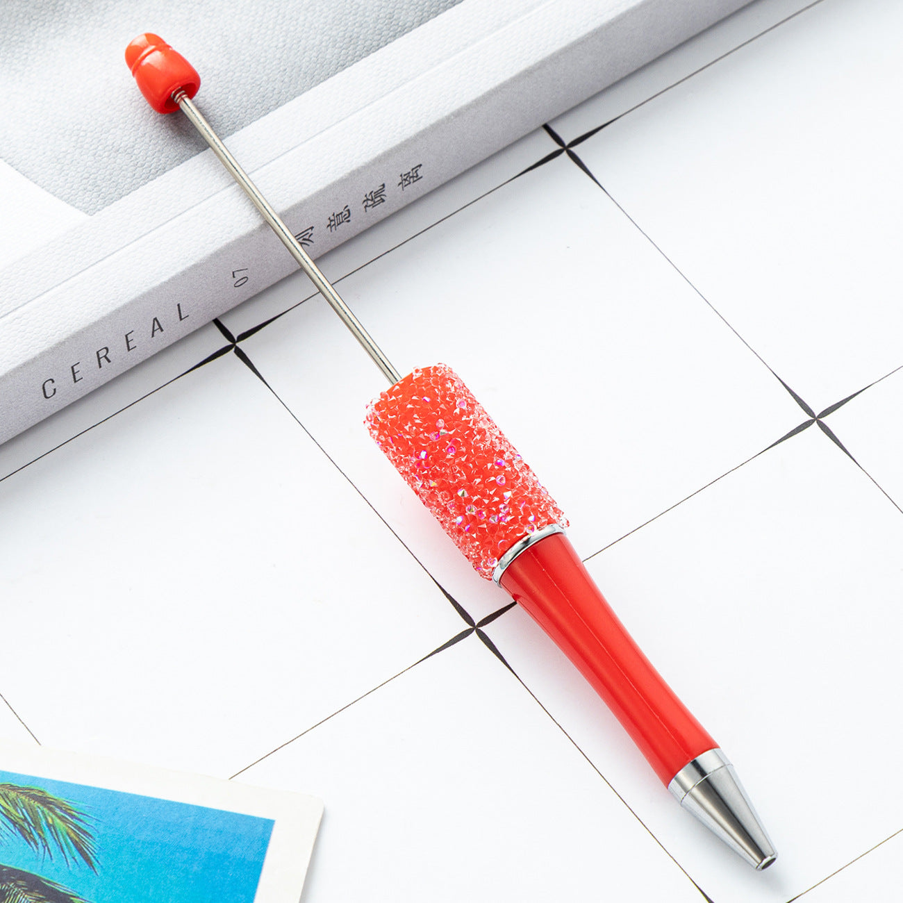 Wholesale Random 100pcs Beadable Pen Sugar Beadable Pens Rhinestone DIY Pens