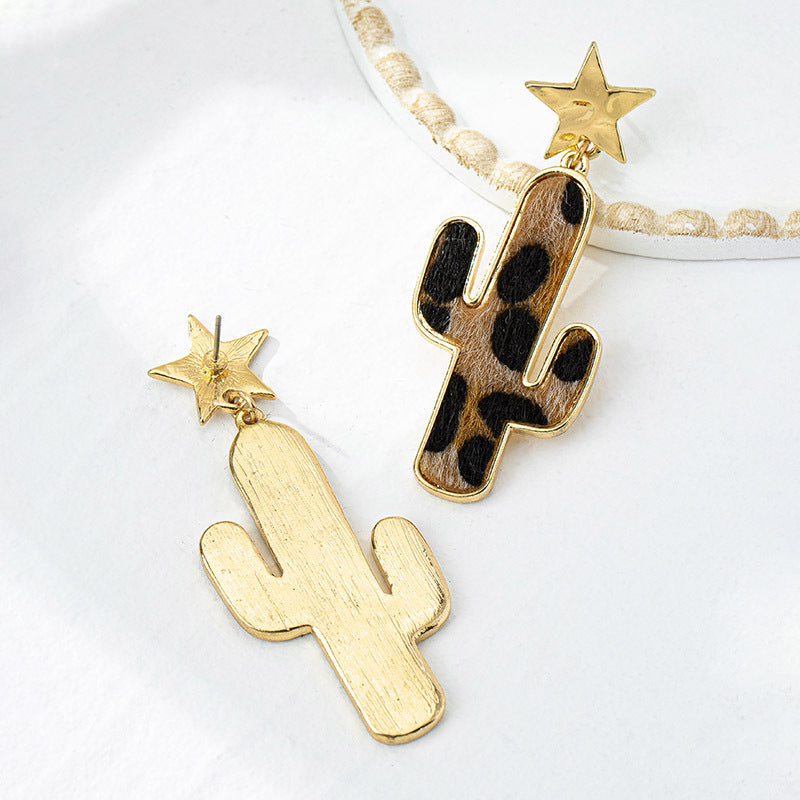 Wholesale Cactus Leopard All-match ins Spice Girls Cold Wind Exaggerated Atmosphere Party