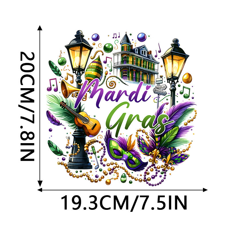 Wholesale 10pcs Carnival Festival  Pattern Clothing  UV DTF Ready to Press Transfers Wraps