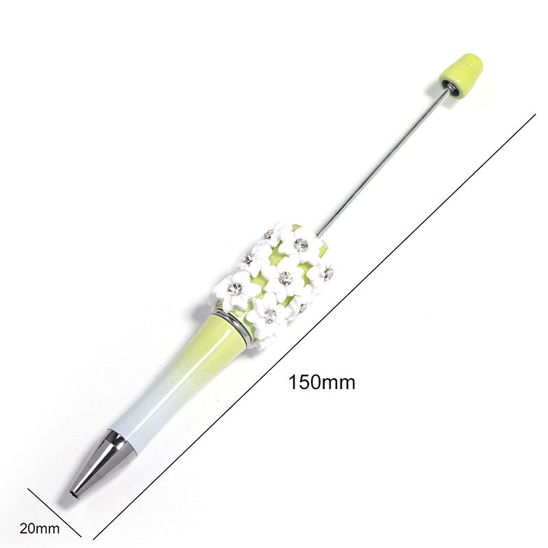 Wholesale Heavy Industry DIY Beadable Pen  Camellia Resin Rose Bead Pen