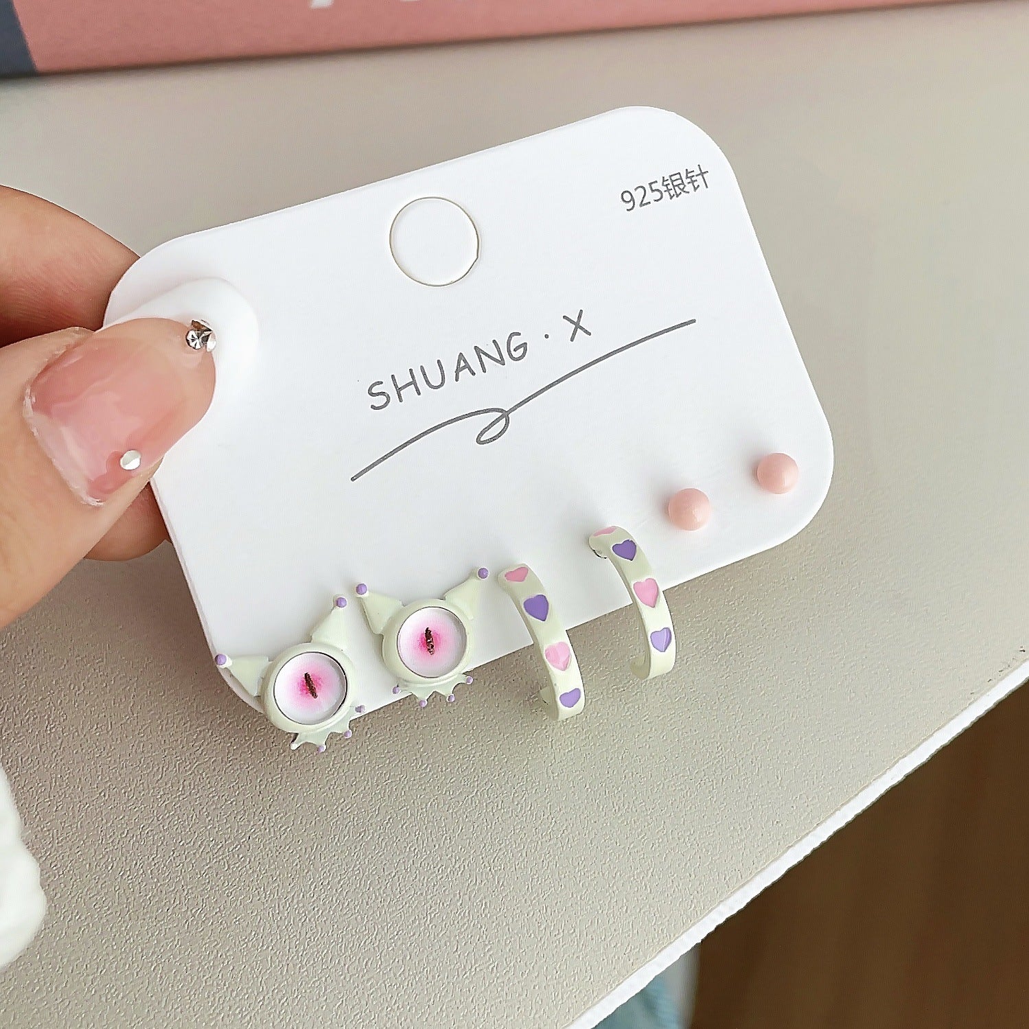 Wholesale Cute Little Monster Alloy Earrings Set