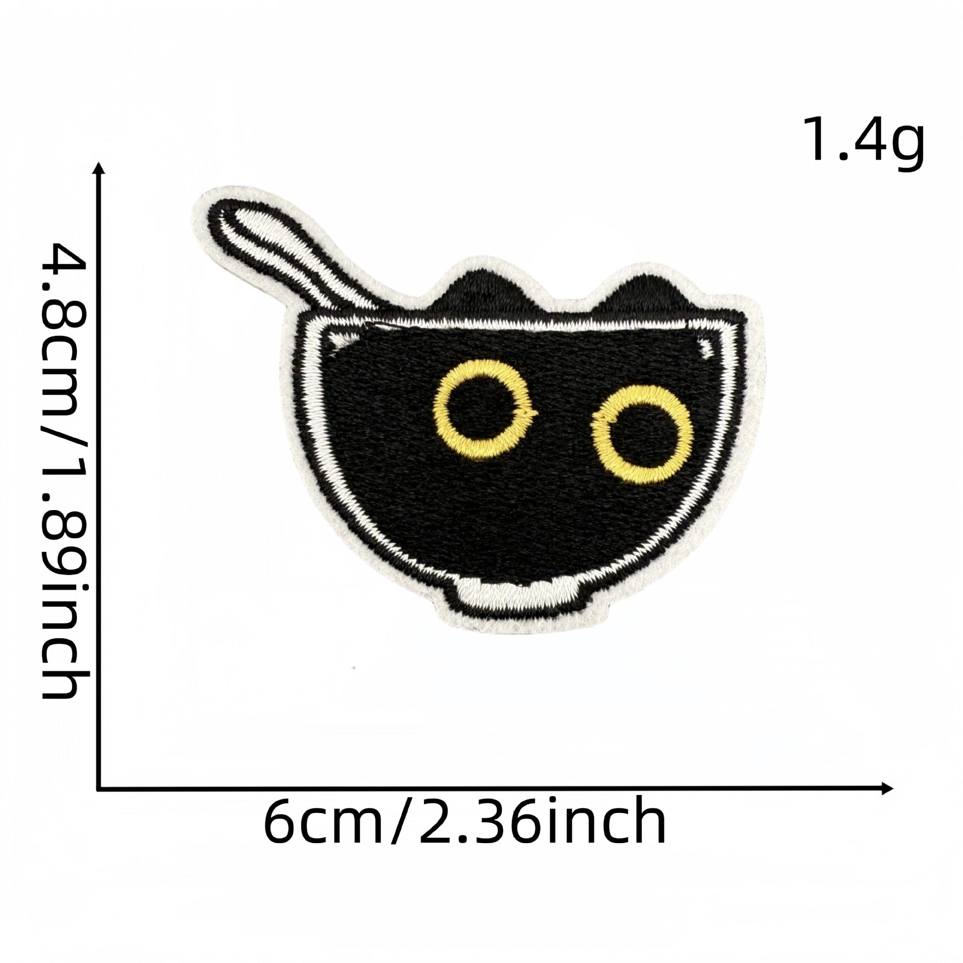 Wholesale Black cat embroidered patch accessories