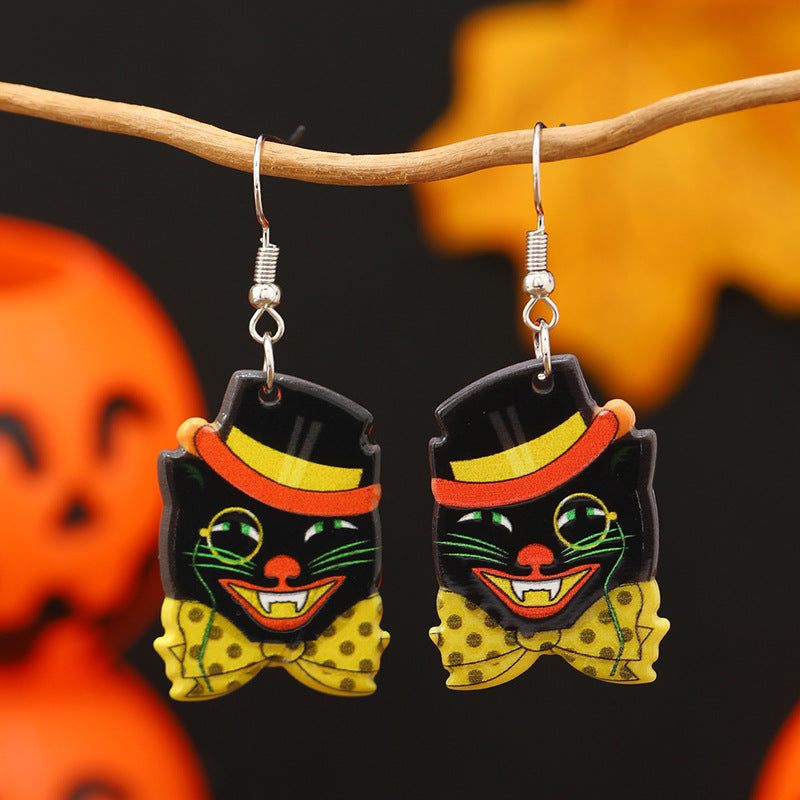 Wholesale  Pumpkin Ghost Sweet Cool Style Acrylic Earrings