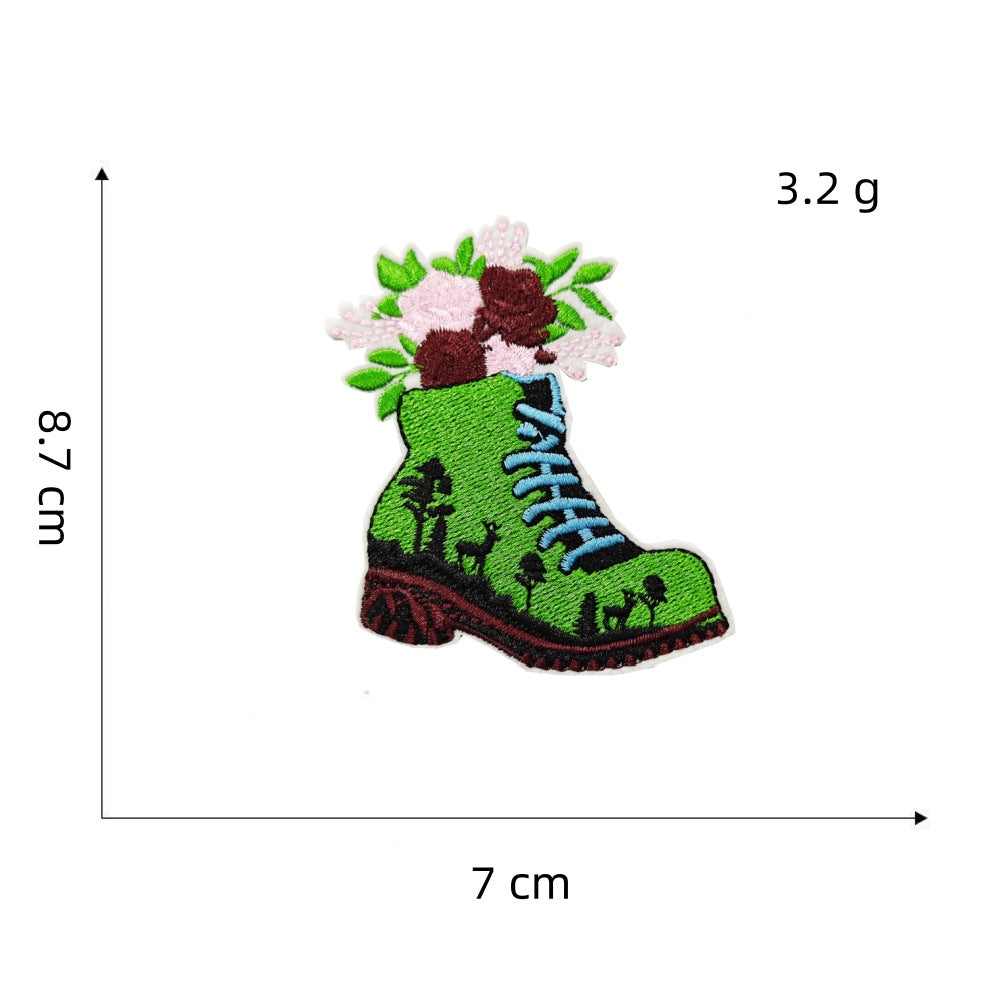 Wholesale Embroidered Patches Outdoor Camping Travel Landscape Adhesive Backing Decorative Gift
