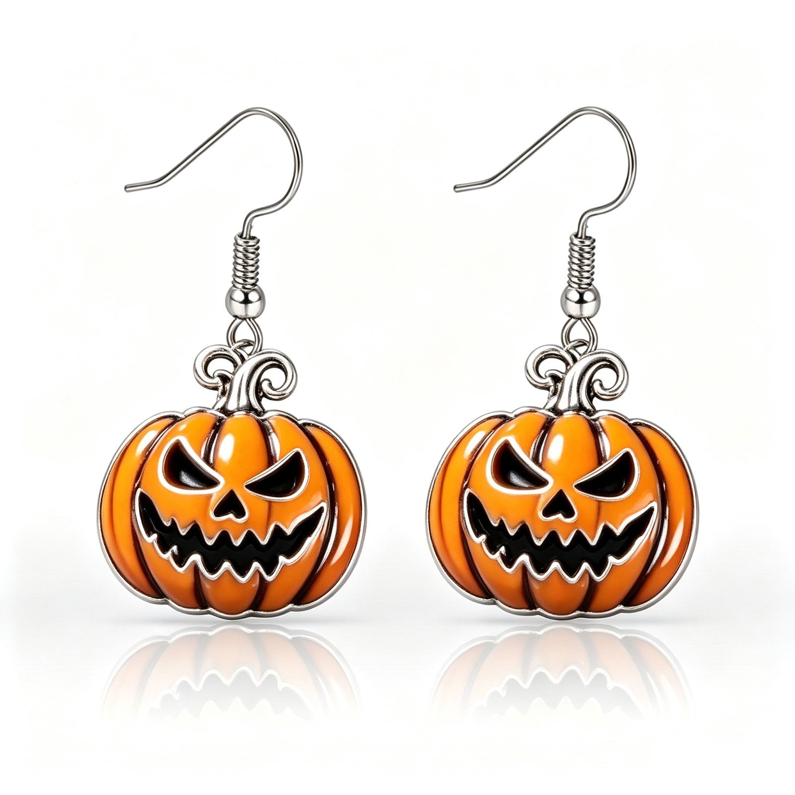 Wholesale Retro Gothic Horror Style  Earrings With Bat Skeleton  Ghost Design Zinc Alloy Enamel Jewelry Accessory For Boutique Resale