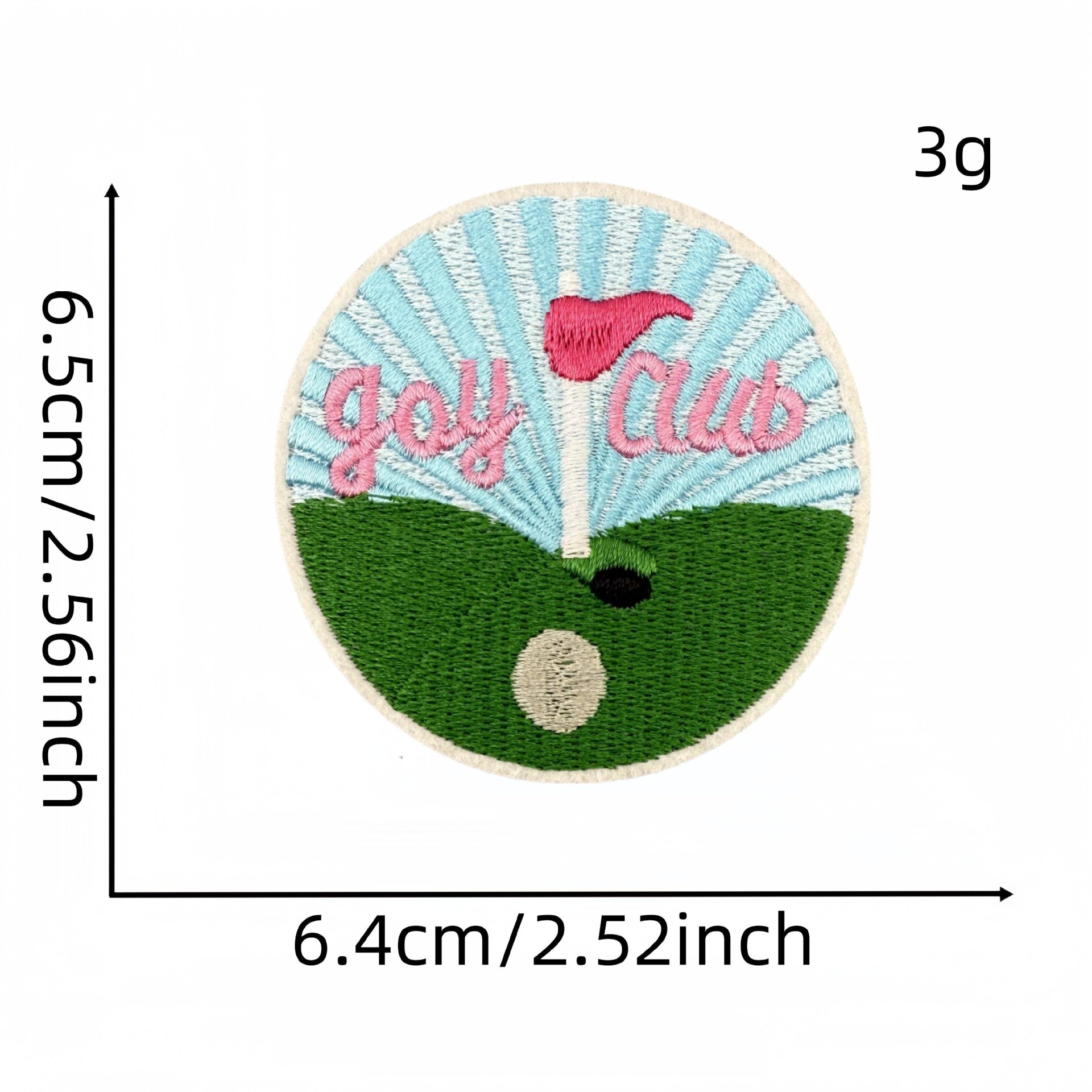 Wholesale Cartoon Sports Golf Pink Series Embroidery DIY Patches