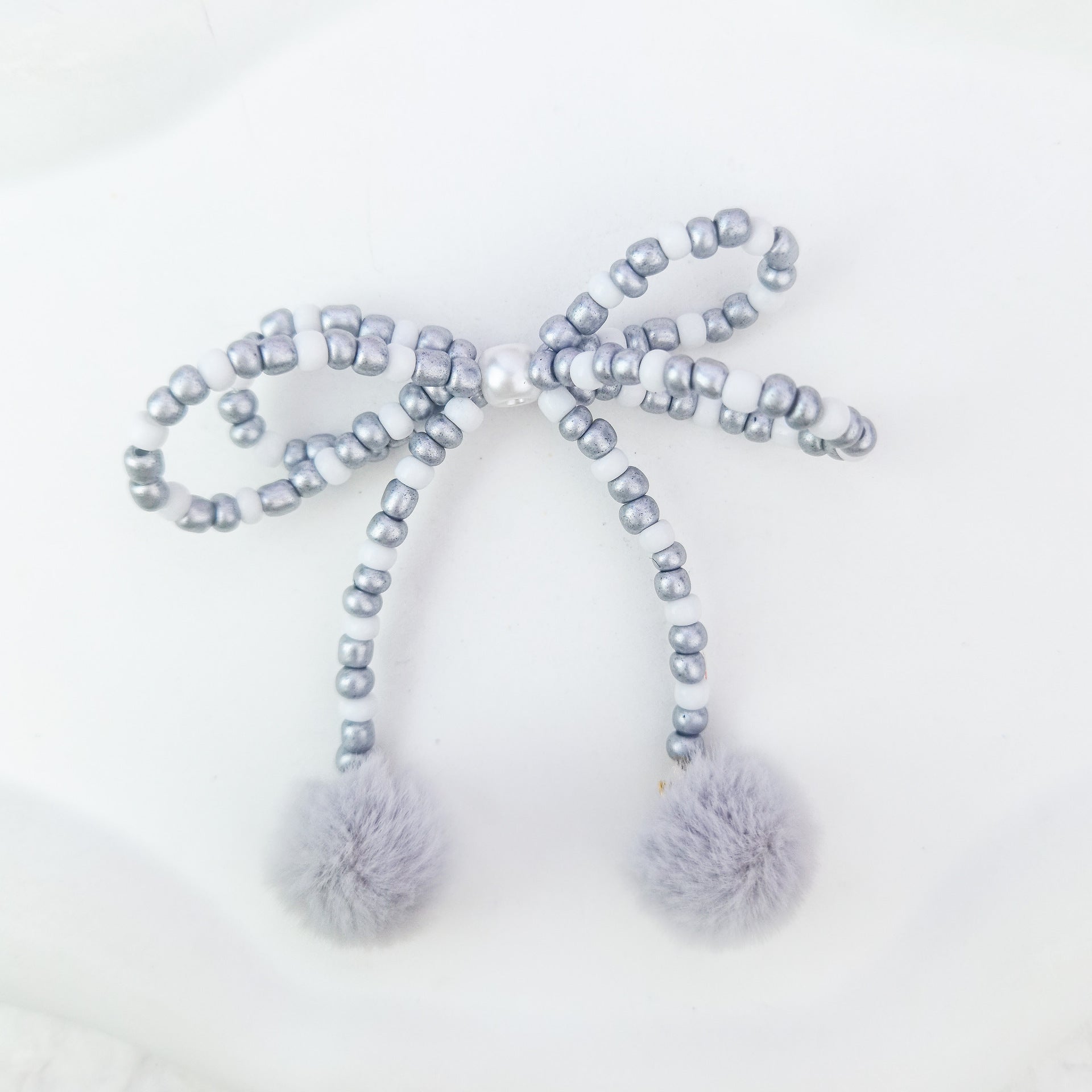 Wholesale 5pcs Through Hole Pen Double Layer Bead Bow DIY Mobile Phone Chain